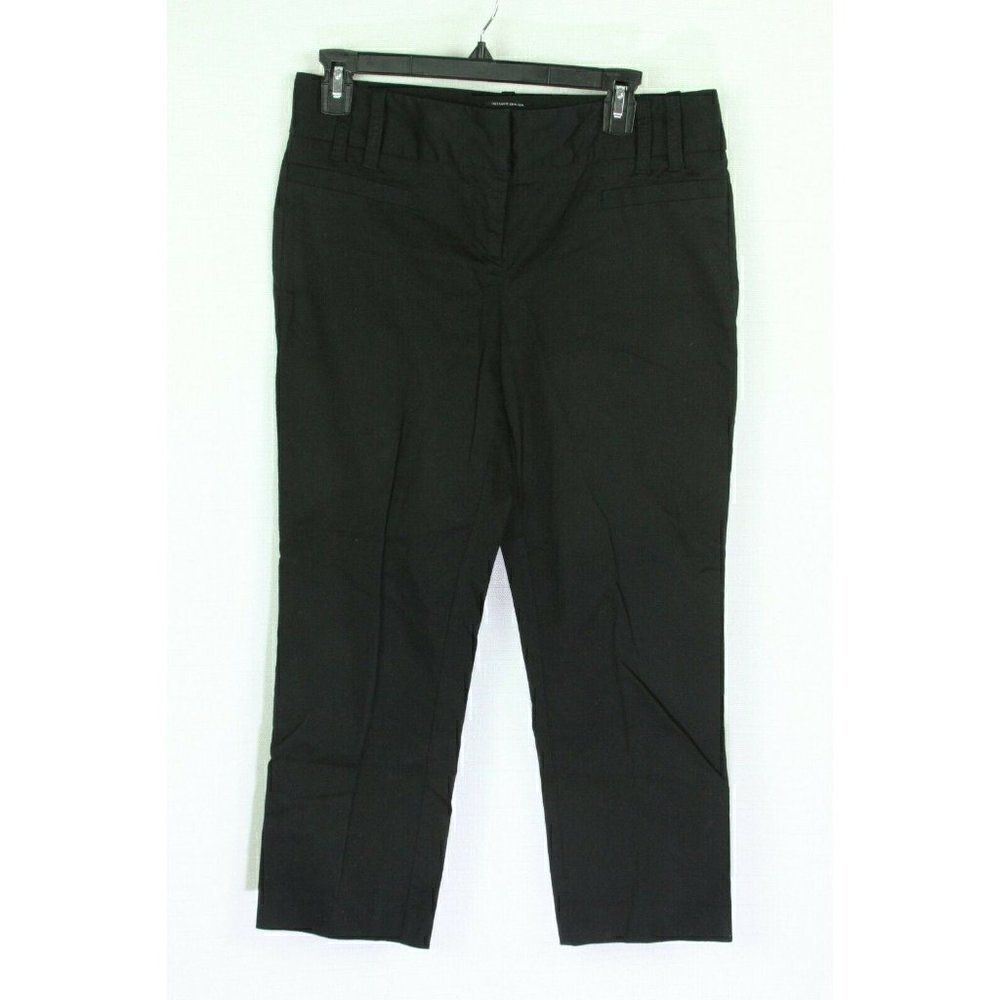 Jacob Cropped Pants Womens Size 10 Black Cotton Stretch